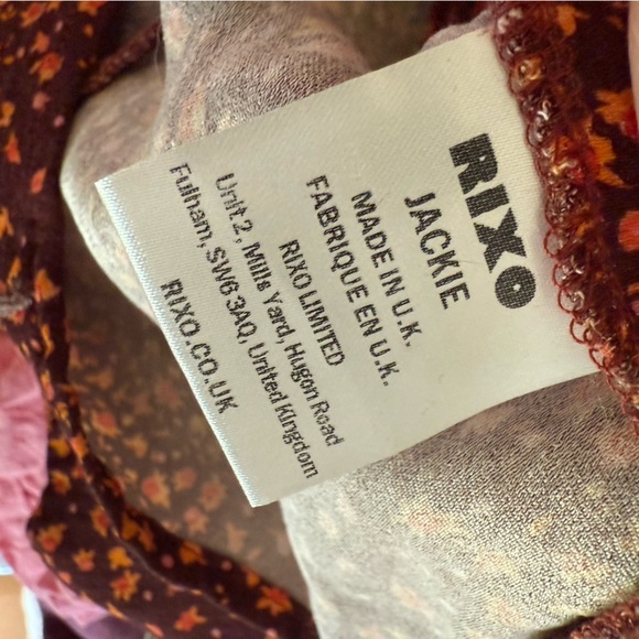 RIXO London Jackie Floral Long Sleeve Mini Dress | Size XS Rare 60s Style - Picture 7 of 14